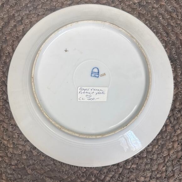 Antique Royal Vienna Bee Hive Porcelain Portrait Plate Hand Painted Gold Gilding - Picture 4 of 5